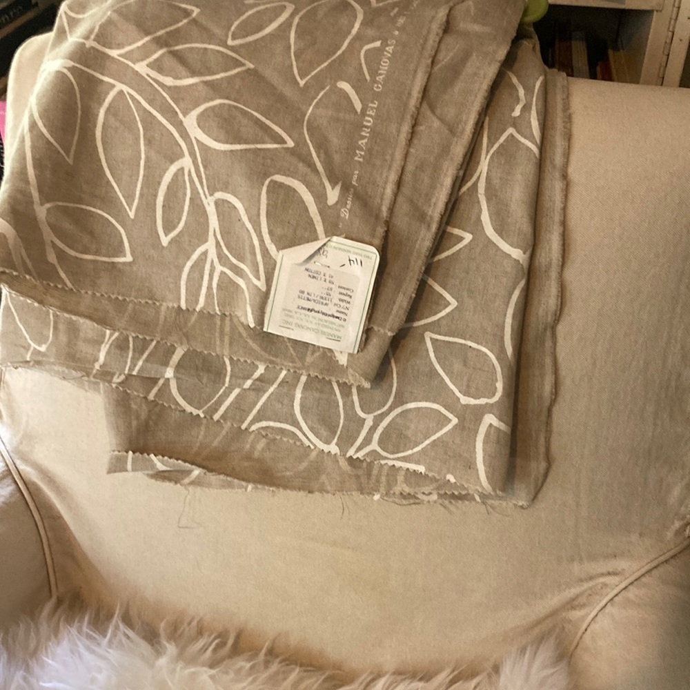 Large Manuel Canovas fabric sample linen cotton